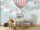 fototapet-camera-fete-balon-in-zbor-spre-castel-6424