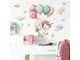 sticker-perete-camera-fetita-unicorn-cu-baloane-colorate-9999