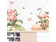 stickere-perete-cu-flori-si-pasari-flamingo-pentru-decor-exotic-9608