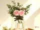 trandafiri-artificiali-roz-in-buchet-cu-plante-eucalipt-3668