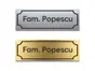 Plăcuță gravată personalizată pentru ușă cu numele dumneavoastră de familie, 15x5 cm