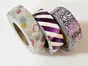 Set 3 role Washi Tape Glitter Bubble si mov metalic, benzi adezive decorative