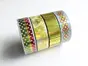 Set 4 role washi tape, benzi adezive decorative, modele metalice