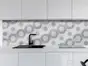 Autocolant perete imitaţie faianţă decorativă, Folina, hexagoane gri, rolă de 60x200 cm