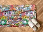 Covor antiderapant pentru bucătărie, din pvc, model Urban, linoleum antiderapant la rolă de 80x158 cm
