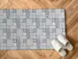 Covor din vinil Belinda, linoleum antiderapant cu model gri. rolă de 80x290 cm