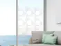 Folie geam autoadezivă Golden, Folina, model geometric gri-auriu,122 cm lăţime
