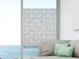 Folie geam autoadezivă Gray Shapes , Folina, model pătrate gri, 122 cm lăţime