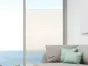 Folie geam autoadezivă Golden Tripods, Folina, model geometric bej auriu,122 cm lăţime