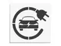Șablon de semnalizare pentru stațiile de încărcare vehicule electrice, dimensiune la comandă