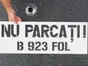 Șablon semnalizare Nu Parcați, cu număr personalizat, dimensiune 36x100 cm
