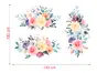 Set 3 Stickere perete, Folina, model floral watercolor, multicolor