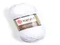 Fir textil Yarn Art Eco Cotton alb 760, pentru tricotat