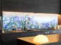 Autocolant perete bucătărie, Folina, fluture lila, 67x200 cm