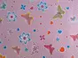 Autocolant decorativ roz cu fluturi Butterfly