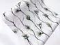 Autocolant mobilă decorativ, Folina, alb cu model floral verde, 100 cm lăţime