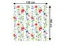 Autocolant mobilă decorativ, Folina, alb cu model floral, 100 cm lăţime, laminare mată