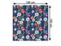 Autocolant mobilă decorativ, Folina, albastru închis cu model floral, 100 cm lăţime, laminare mată