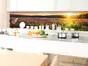 Autocolant perete bucătărie, Dimex, peisaj câmp cu flori la apus , rezistent la apă şi căldură, rolă de 60x350 cm