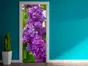 Autocolant uşă Liliac mov, Folina, model floral, dimensiune autocolant 92x205 cm