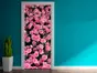 Autocolant uşă Trandafiri roz, Folina, model floral, dimensiune autocolant 92x205 cm