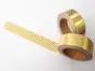 Bandă adezivă Washi Tape Aurie Mossa, Folina, imprimeu geometric auriu, rolă de 15 mmx10 m