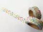 Set 3 role washi tape, bandă adezivă cu model fundite colorate, 15 mmx10 m