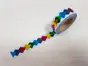 Set 2 role washi tape, bandă adezivă, model romburi colorate, efect metalic, 15mm x 10m