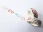Bandă adezivă Washi Tape Talisman, Folina, model colorat, rolă bandă adezivă 15 mmx10 m