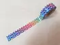 Bandă adezivă Washi Tape Zigzag Rainbow, Folina, model multicolor, 15mm x 10m