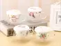Cană cu infuzor ceramic, Folina, model flori