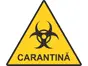 Stickere Triunghi Carantină, Folina, set 4 stickere
