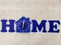 Ceas de perete Home, Folina, culoare albastru, dimensiune ceas 25 cm