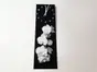 Ceas perete, Folina, negru cu orhidee albă, 20x60 cm