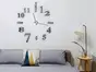 Ceas perete Dakota, Folina, decorațiune din oglindă acrilică gri, diametru ceas 120 cm
