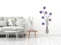 Decoraţiune oglindă Vază cu flori, Folina, culoare mov, dimensiune oglindă 1 m