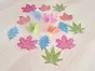 Sticker Frunze colorate, Folina, multicolor, set 16 bucăți