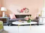 Decoraţiune perete Daisy, Folina, culoare oglindă roșie, dimensiune decorațiune 100x70 cm