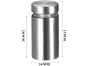 Distanţiere semnalistică, din inox argintiu, 16 x 20 mm