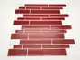 Faianţă autoadezivă 3D Smart Tiles, Folina, mozaic vişiniu - set 10 bucăţi