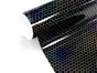 Folie auto holografică, Honeycomb Laser Black, pentru tuning auto - 75x200 cm