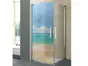 Folie cabină duş, Folina, sablare cu model plajă, autoadezivă, rolă de 100x210 cm