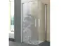 Folie geam cabină duş, Folina, sablare cu model valuri, autoadezivă, rolă de 100x210 cm