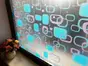 Folie geam autoadezivă Marco, Folina, imprimeu geometric, multicolor, lățime 90 cm
