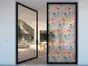 Folie sablare decorativă, Folina, cu model mozaic multicolor, pentru usi din sticlă, rolă de 100x210 cm