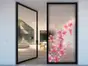 Folie sablare decorativă Saba, Folina, crengi cu flori roz, pentru uşi din sticlă, rolă de 100x210 cm