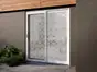 Folie sablare uşă din sticlă, Folina, model geometric, rolă de 100x210 cm, cu racletă aplicare