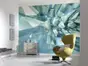 Fototapet 3D Crystal Cave, Komar, decorațiune model geometric turcoaz, fototapet cu dimensiuni 368x254 cm