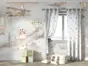 Fototapet copii cu animale, avioane, munți și baloane – design pastel, vlies, dimensiuni personalizabile
