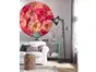 Fototapet rotund Roseraie, Komar, model floral roz, autoadeziv, 125 cm diametru